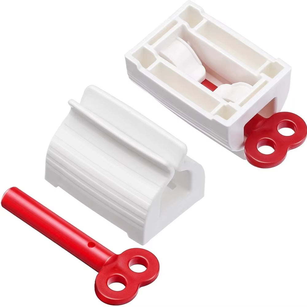 3-Piece Rolling Tube Toothpaste Squeezer Set - Effortless Toothpaste Dispensing with Holder Stand in Mixed Colors