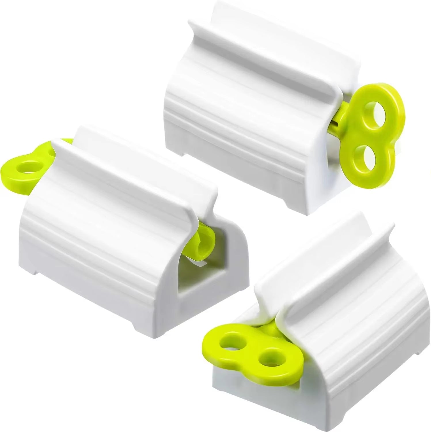 3-Piece Rolling Tube Toothpaste Squeezer Set - Effortless Toothpaste Dispensing with Holder Stand in Mixed Colors